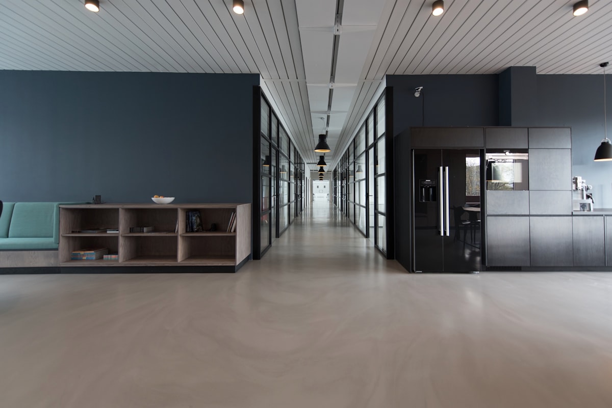 WebEvo team collaborating in a modern office